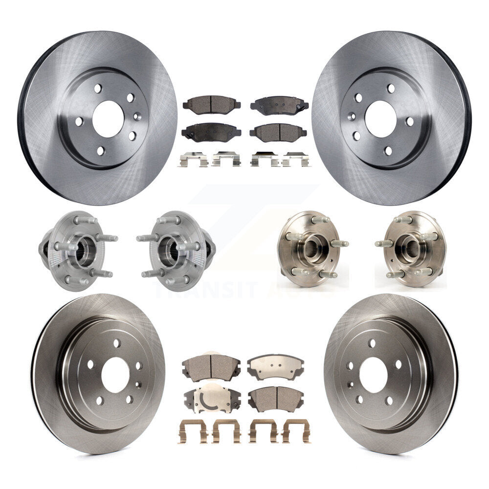 Front Rear Hub Bearing Assembly Disc Brake Rotor And Pads Kit (10Pc) For Chevrolet Camaro KBB-132500
