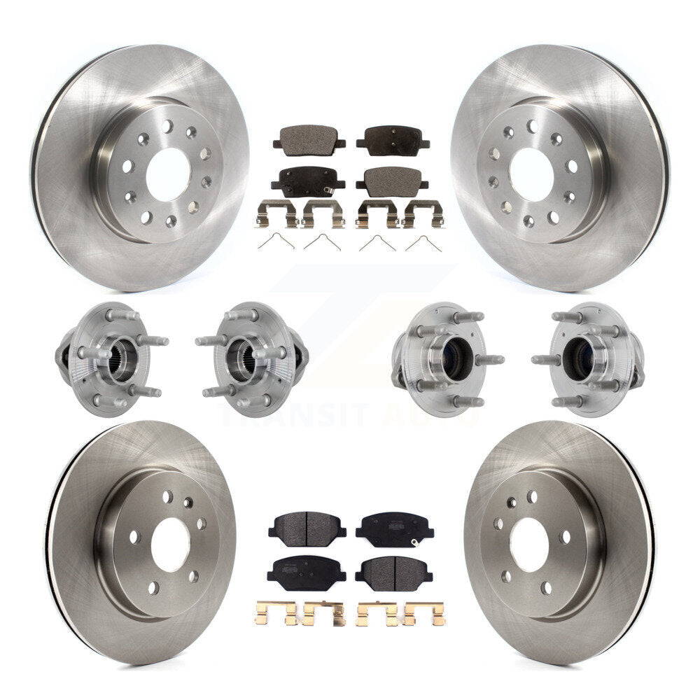 Front Rear Hub Bearing Assembly Disc Brake Rotor And Pads Kit (10Pc) For Chevrolet Camaro KBB-132501