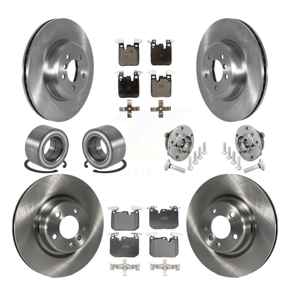 Front Rear Hub Bearings Disc Brake Rotors And Pads Shoes Kit (10Pc) For BMW M240i xDrive KBB-132549