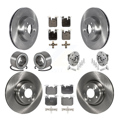 Front Rear Hub Bearings Disc Brake Rotors And Pads Shoes Kit (10Pc) For BMW M240i xDrive KBB-132549