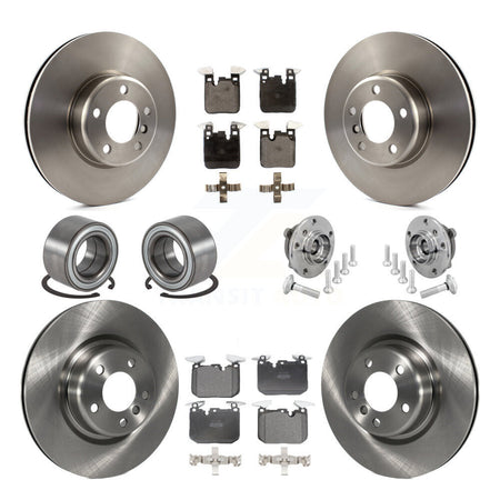Front Rear Hub Bearings Disc Brake Rotors And Pads Shoes Kit (10Pc) For BMW M240i xDrive KBB-132550