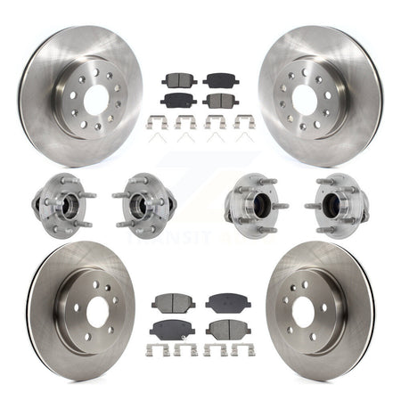 Front Rear Hub Bearing Assembly Disc Brake Rotor And Pads Kit (10Pc) For Chevrolet Camaro KBB-132572