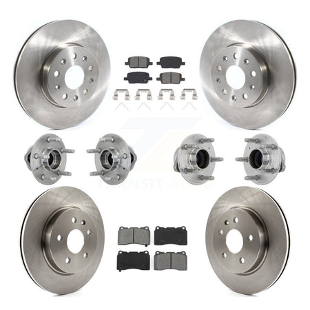 Front Rear Hub Bearing Disc Brake Rotor Pads Kit (10Pc) For Chevrolet Camaro Cadillac CT6 KBB-132573