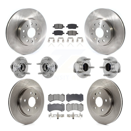 Front Rear Hub Bearings Disc Brake Rotors And Pads Kit (10Pc) For Chevrolet Camaro LT LS KBB-132575