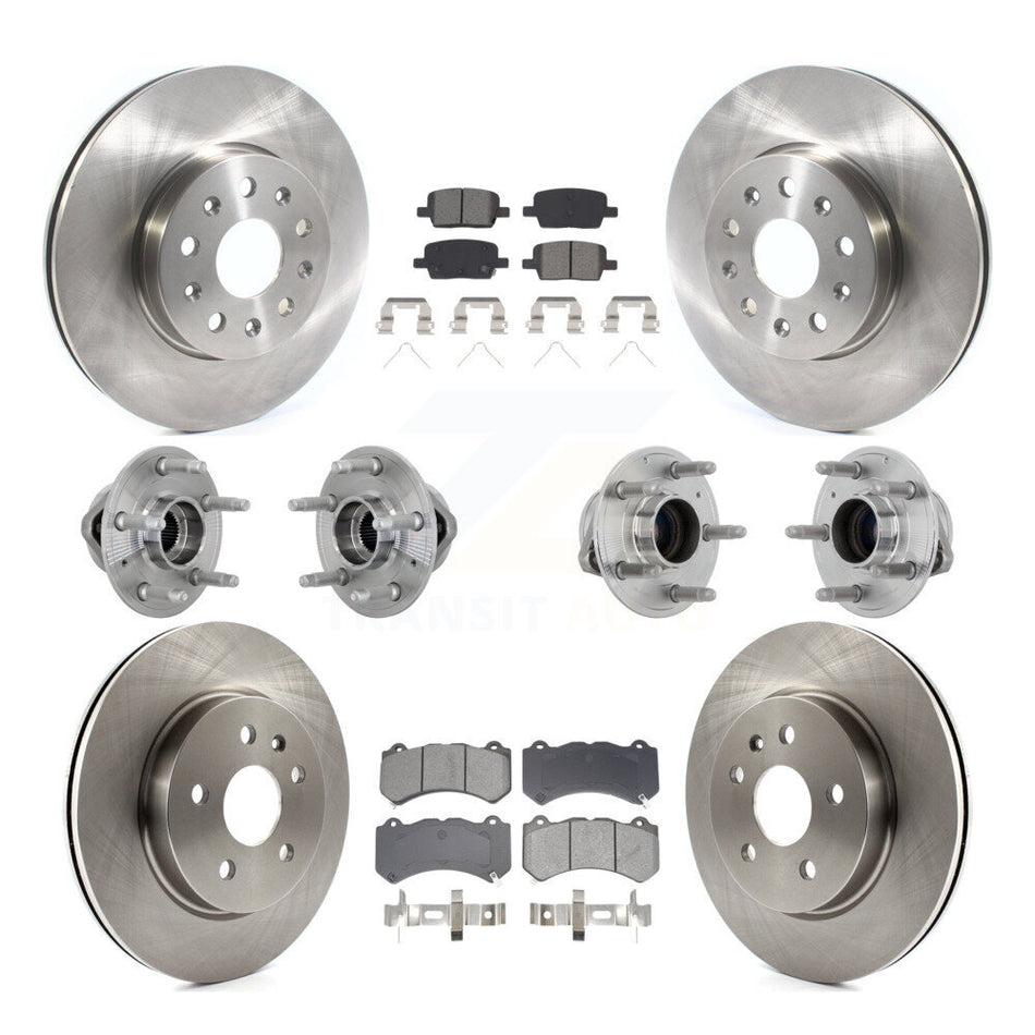 Front Rear Hub Bearings Disc Brake Rotors And Pads Kit (10Pc) For Chevrolet Camaro LT LS KBB-132575
