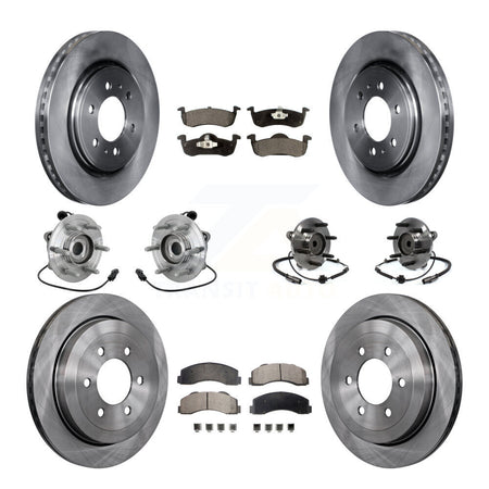 Front Rear Hub Bearing Brake Rotor & Pad Kit (10Pc) For Ford Expedition Lincoln Navigator KBB-132622