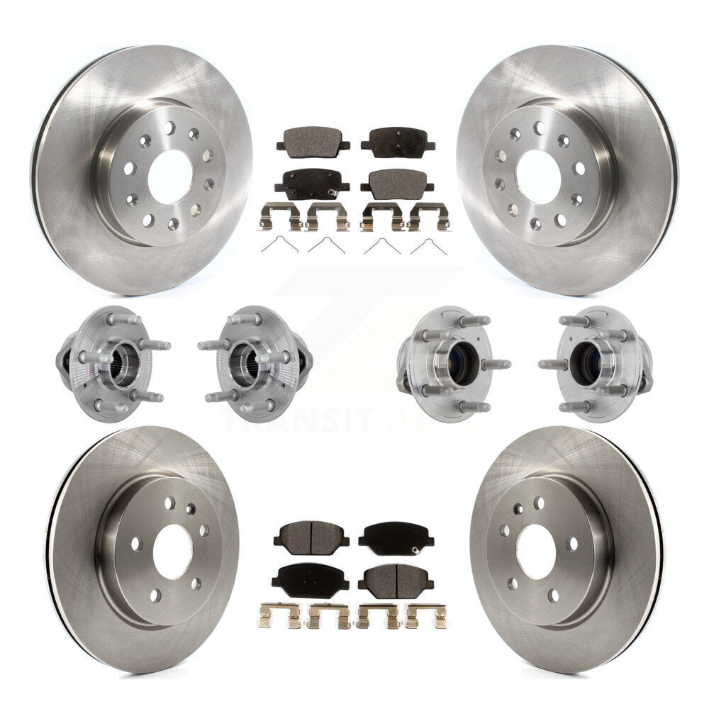 Front Rear Hub Bearing Disc Brake Rotors And Ceramic Pads Kit (10Pc) For Chevrolet Camaro KBB-132638