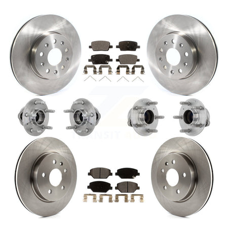 Front Rear Hub Bearing Disc Brake Rotors And Ceramic Pads Kit (10Pc) For Chevrolet Camaro KBB-132638