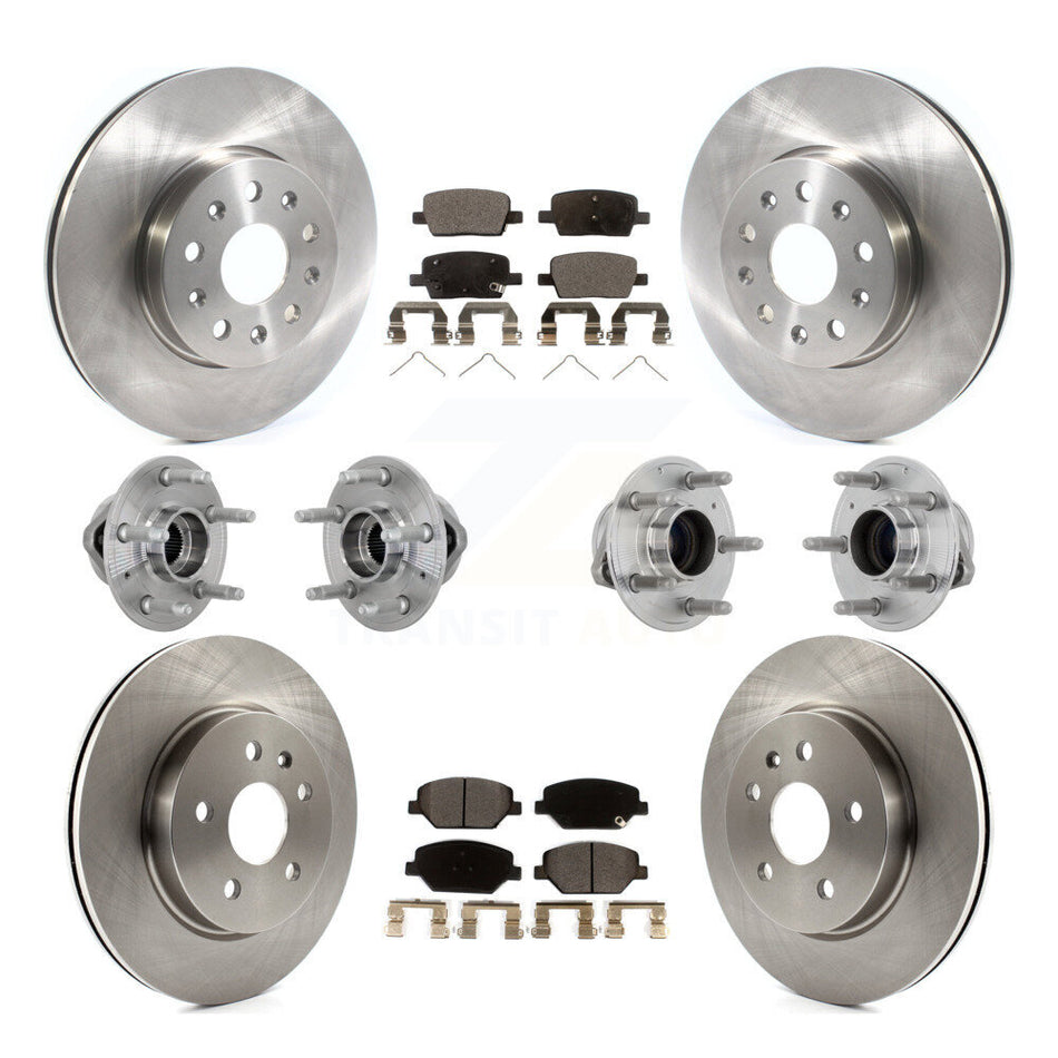 Front Rear Hub Bearing Disc Brake Rotors And Ceramic Pads Kit (10Pc) For Chevrolet Camaro KBB-132638