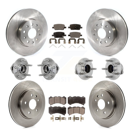 Front Rear Hub Bearings Disc Brake Rotors And Pads Kit (10Pc) For Chevrolet Camaro LT LS KBB-132640