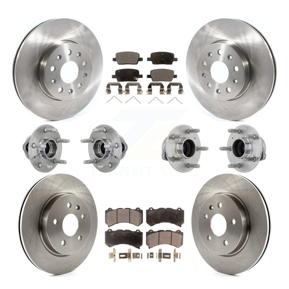 Front Rear Hub Bearings Disc Brake Rotors And Pads Kit (10Pc) For Chevrolet Camaro LT LS KBB-132640