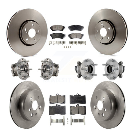 Front Rear Hub Bearing Disc Brake Rotors And Pads Kit (10Pc) For Lexus IS350 IS300 IS200t KBB-132650