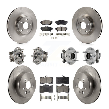 Front Rear Hub Bearing Disc Brake Rotors And Pads Kit (10Pc) For Lexus IS300 IS350 IS200t KBB-132651