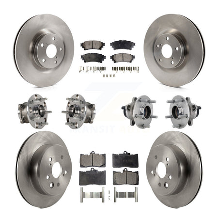 Front Rear Hub Bearing Disc Brake Rotor Pad Kit (10Pc) For Lexus GS350 RC300 GS450h GS300 KBB-132652