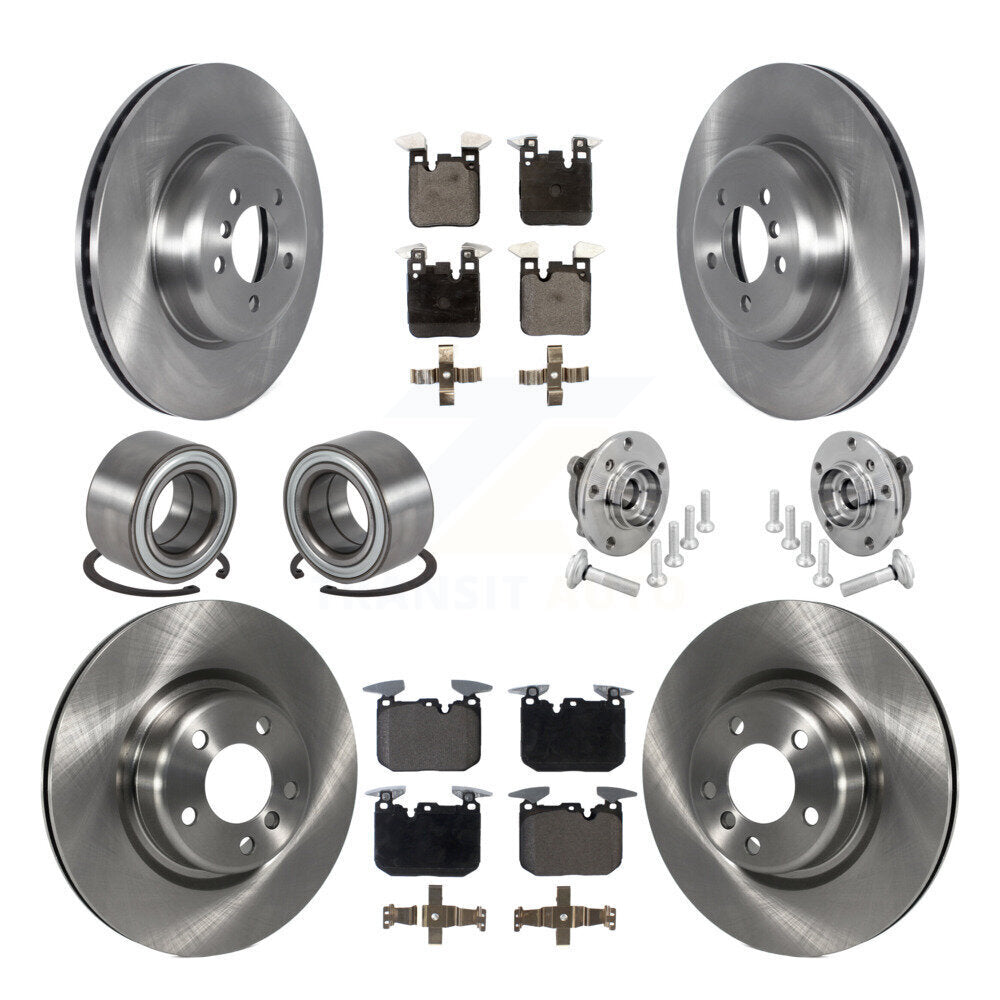 Front Rear Hub Bearings Disc Brake Rotors And Pads Shoes Kit (10Pc) For BMW M240i xDrive KBB-132661