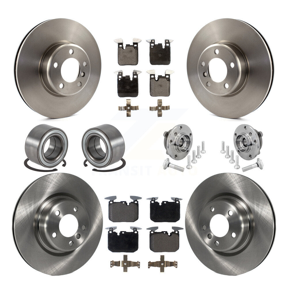 Front Rear Hub Bearings Disc Brake Rotors And Pads Shoes Kit (10Pc) For BMW M240i xDrive KBB-132662