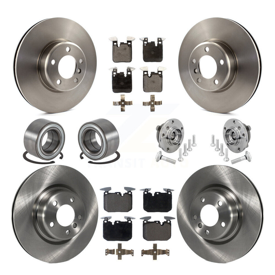 Front Rear Hub Bearings Disc Brake Rotors And Pads Shoes Kit (10Pc) For BMW M240i xDrive KBB-132662