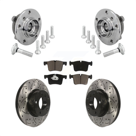 Front Hub Bearing Drill Slot Brake Rotor Pad Kit For BMW 330i xDrive 230i 430i Gran Coupe KBB-132702