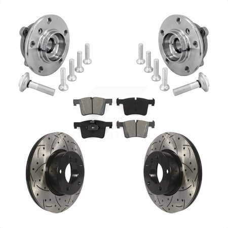 Front Hub Bearing Drill Slot Brake Rotor Pad Kit For BMW 330i xDrive 230i 430i Gran Coupe KBB-132841