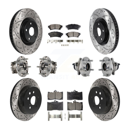 Front Rear Hub Bearing Coat Brake Rotor Pad Kit (10Pc) For Lexus GS350 RC300 GS450h GS300 KBB-132892