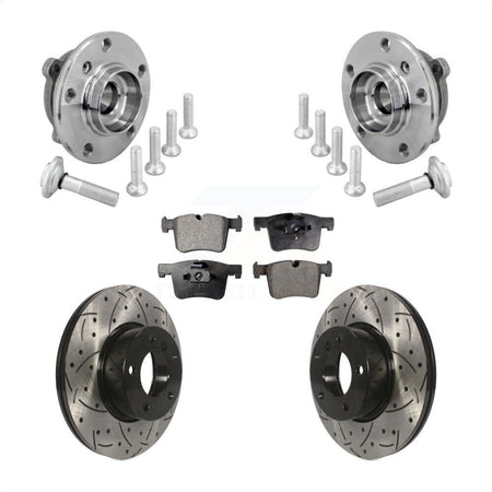 Front Hub Bearing Drill Slot Brake Rotor Pad Kit For BMW 330i xDrive 230i 430i Gran Coupe KBB-132905