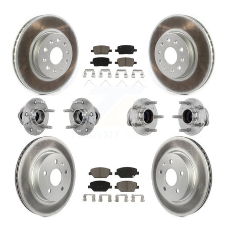 Front Rear Hub Bearings Coated Disc Brake Rotors And Pads Kit (10Pc) For Chevrolet Camaro KBB-132935