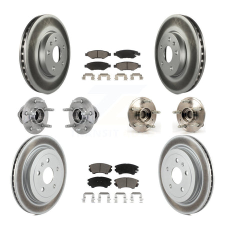 Front Rear Hub Bearings Coated Disc Brake Rotors And Pads Kit (10Pc) For Chevrolet Camaro KBB-132954