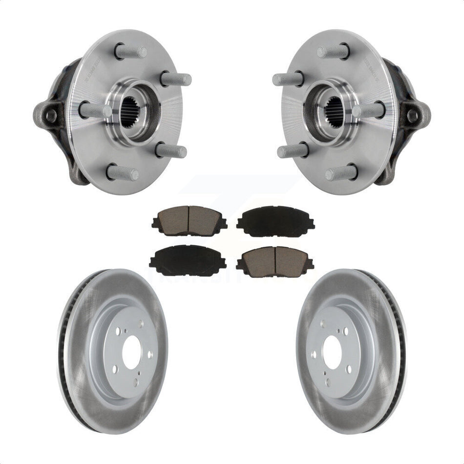 Front Hub Bearing Assembly Coated Disc Brake Rotors And Pads Kit For Toyota RAV4 Venza KBB-132981