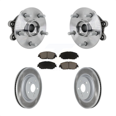 Front Hub Bearing Assembly Coated Disc Brake Rotors And Ceramic Pads Kit For Toyota RAV4 KBB-132982