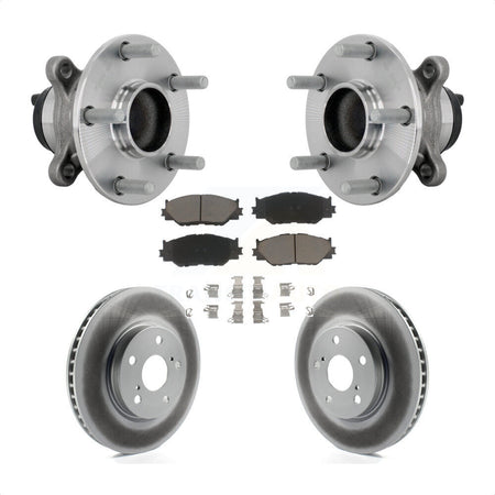 Front Hub Bearing Coat Brake Rotor Pad Kit For 2014-2015 Lexus IS250 With F Sport Package KBB-132989