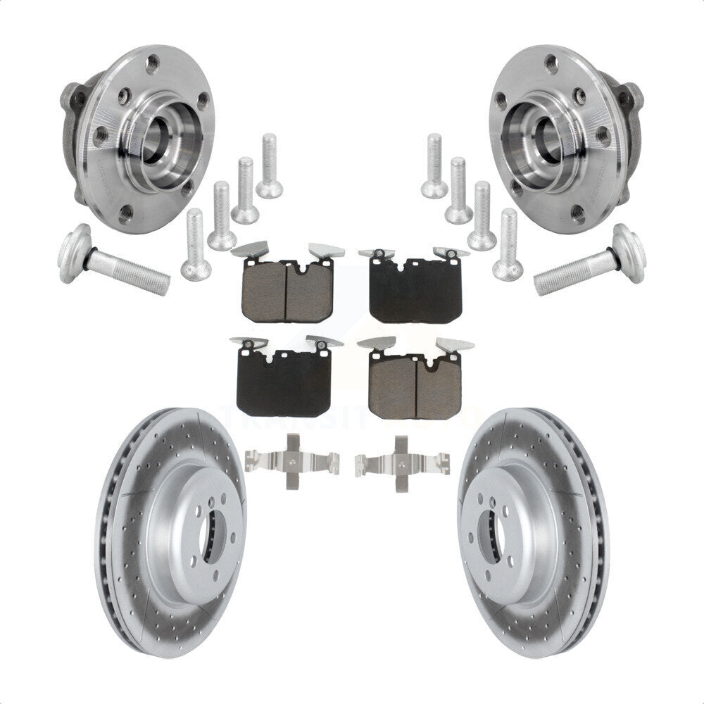 Front Hub Bearing Coated Brake Rotor Pad Kit For BMW 340i xDrive 440i Gran Coupe M240i GT KBB-132990