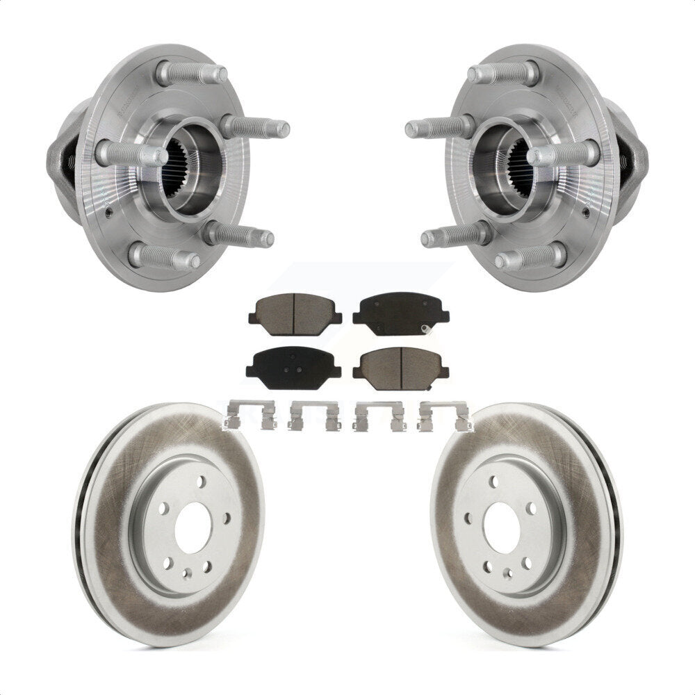 Front Hub Bearing Assembly Coated Disc Brake Rotor And Ceramic Pad Kit For Buick Envision KBB-132999