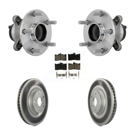 Front Hub Bearing Assembly Coated Disc Brake Rotor & Pad Kit For Lexus IS300 IS350 IS200t KBB-133002