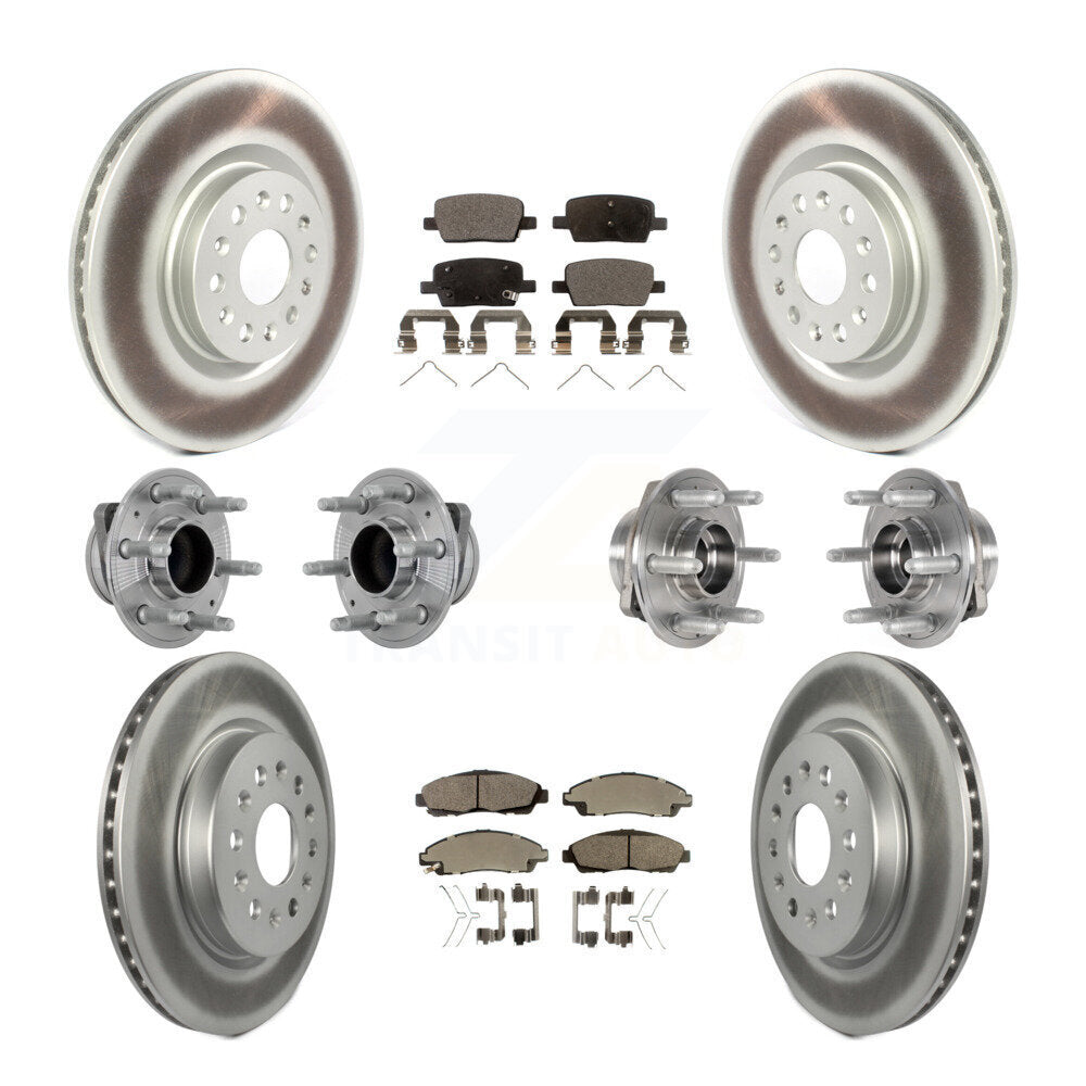 Front Rear Hub Bearing Coat Brake Rotor Pad Kit (10Pc) For Cadillac XT5 Buick Enclave XT6 KBB-133039
