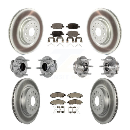 Front Rear Hub Bearing Coat Brake Rotor Pad Kit (10Pc) For Cadillac XT5 Buick Enclave XT6 KBB-133039