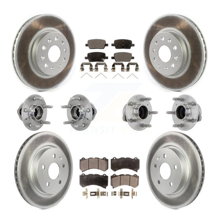 Front Rear Hub Bearing Coated Disc Brake Rotor Pads Kit (10Pc) For Chevrolet Camaro LT LS KBB-133075