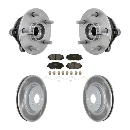 Front Hub Bearing Assembly Coated Disc Brake Rotors And Pads Kit For Toyota RAV4 Venza KBB-133089