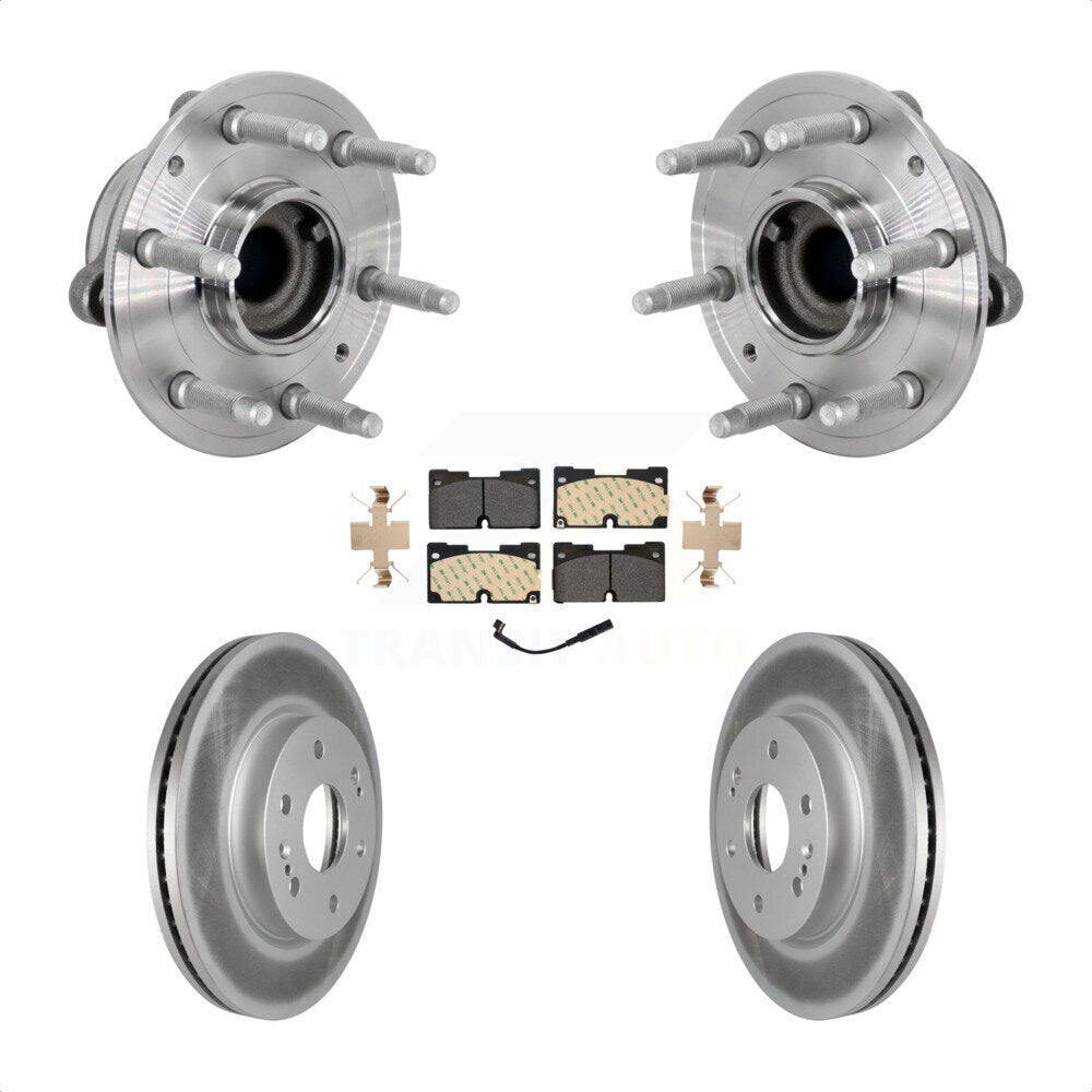 Front Hub Bearing Coat Brake Rotor Pads Kit For Chevrolet GMC Silverado 1500 Sierra Yukon KBB-133092