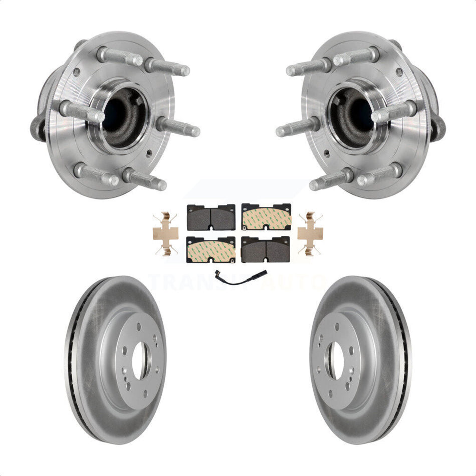Front Hub Bearing Coat Brake Rotor Pads Kit For Chevrolet GMC Silverado 1500 Sierra Yukon KBB-133092
