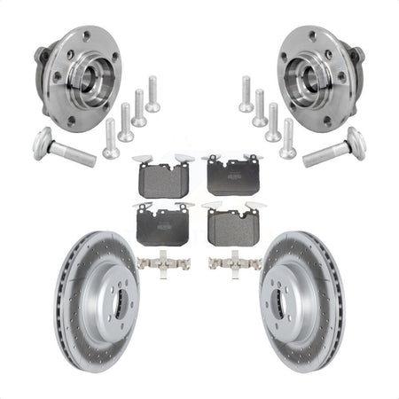 Front Hub Bearing Coated Brake Rotor Pad Kit For BMW 340i xDrive 440i Gran Coupe M240i GT KBB-133095