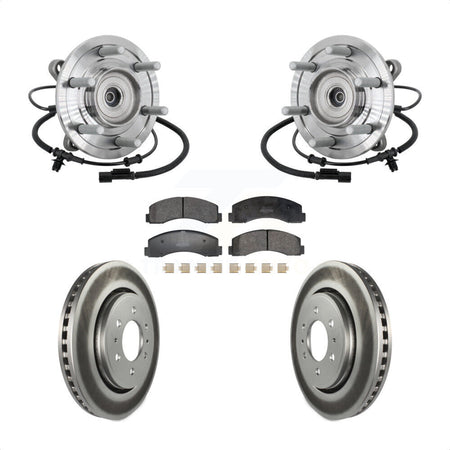 Front Hub Bearing Assembly Coated Brake Rotor And Pad Kit For 2018-2020 Ford F-150 Raptor KBB-133106