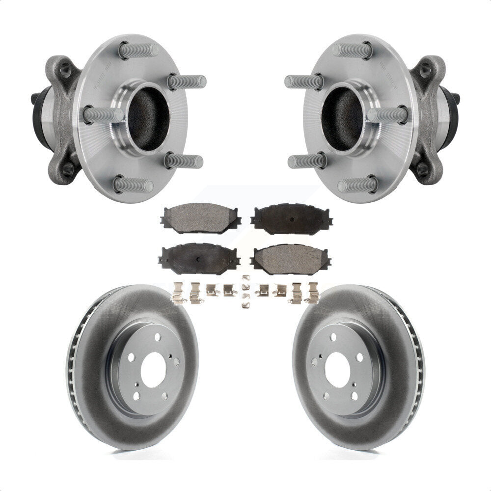 Front Hub Bearing Coat Brake Rotor Pad Kit For 2014-2015 Lexus IS250 With F Sport Package KBB-133116