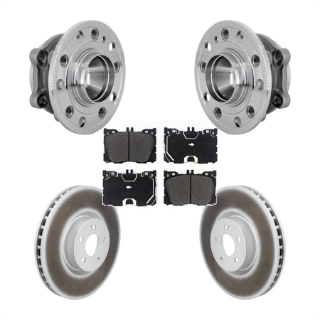 Front Hub Bearing Coated Brake Rotor Pad Kit For Mercedes-Benz E450 E400 E300 E350 CLS450 KBB-133117