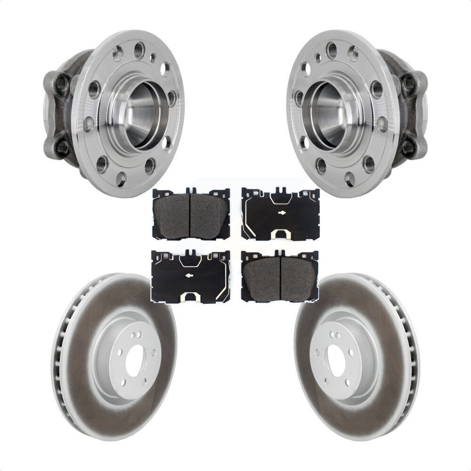 Front Hub Bearing Coated Brake Rotor Pad Kit For Mercedes-Benz E450 E400 E300 E350 CLS450 KBB-133117