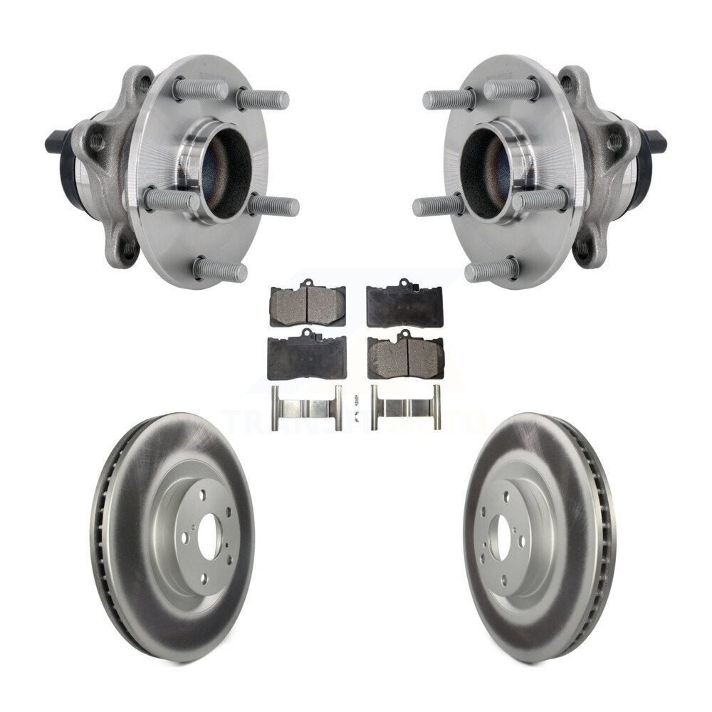 Front Hub Bearing Coated Brake Rotor And Pad Kit For Lexus GS350 RC300 RC350 GS450h GS300 KBB-133120