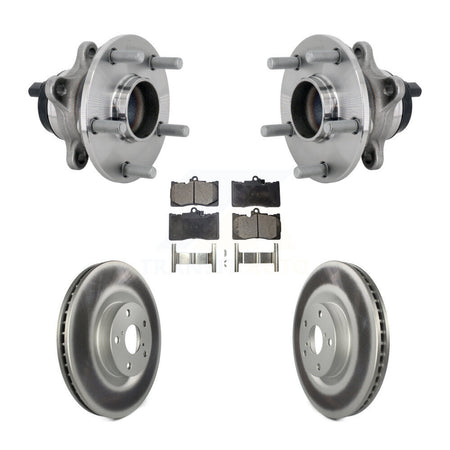 Front Hub Bearing Coated Brake Rotor And Pad Kit For Lexus GS350 RC300 RC350 GS450h GS300 KBB-133120