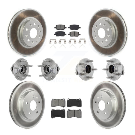 Front Rear Hub Bearing Coat Brake Rotor Pads Kit (10Pc) For Chevrolet Camaro Cadillac CT6 KBB-133184