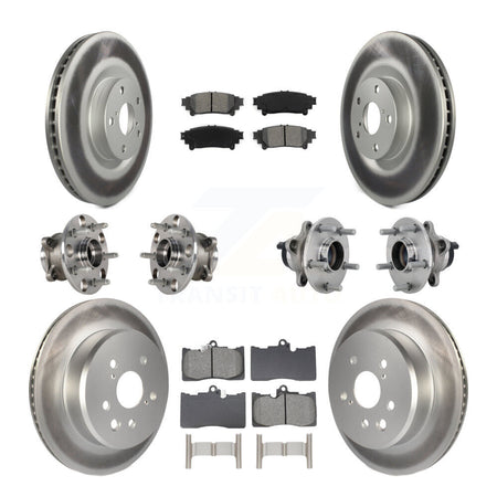 Front Rear Hub Bearing Coat Brake Rotor Pad Kit (10Pc) For Lexus GS350 RC300 GS450h GS300 KBB-133201