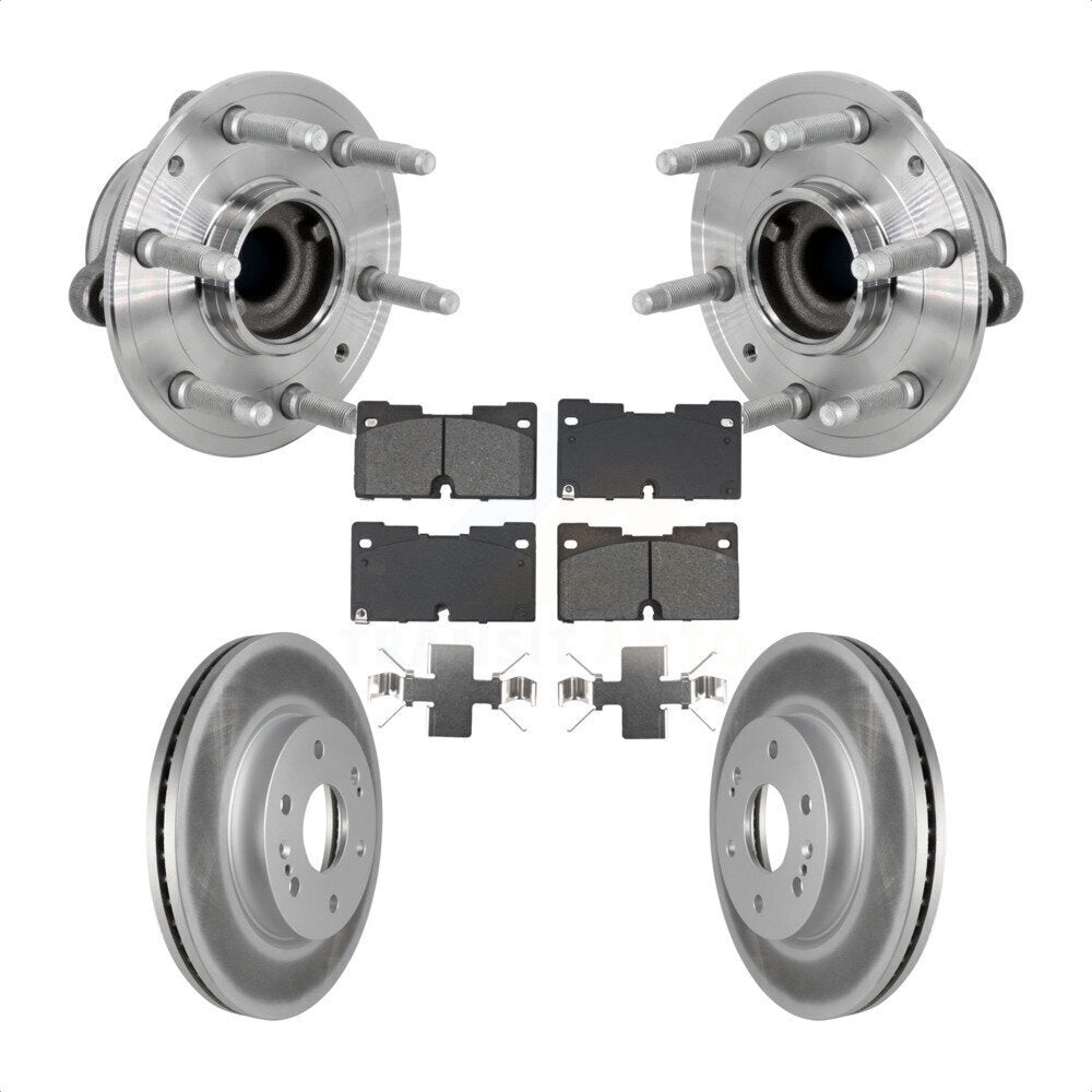 Front Hub Bearing Coat Brake Rotor Pads Kit For Chevrolet GMC Silverado 1500 Sierra Yukon KBB-133205