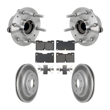 Front Hub Bearing Coat Brake Rotor Pads Kit For Chevrolet GMC Silverado 1500 Sierra Yukon KBB-133205